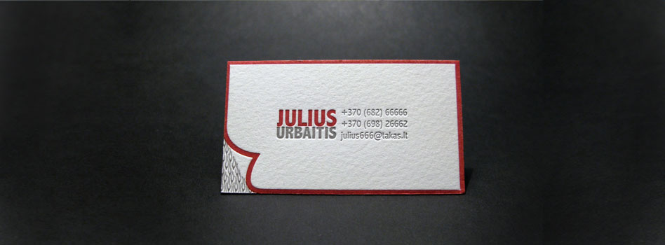 letterpress business card