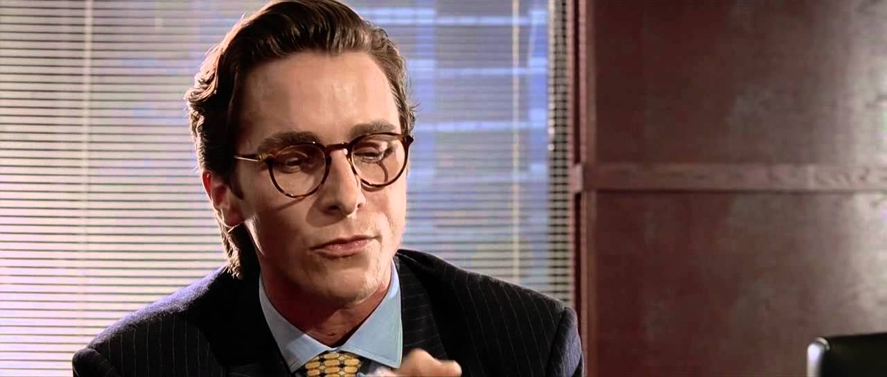 American Psycho business card scene
