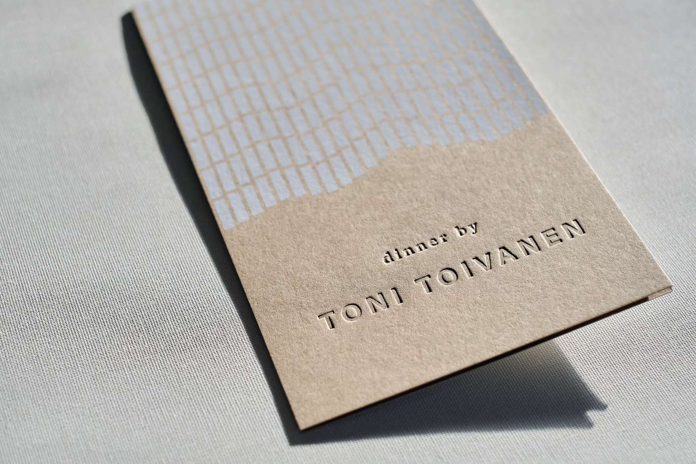 Luxury restaurant menu